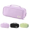 Large Capacity Pencil Case with 3 Compartments, Pencil Pouch for