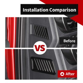 Voodonala for Ford F150 2021 2022 2023 Dash Side Vent Panel Cover Compatible with Ford F150 2021 + (ABS,Black)