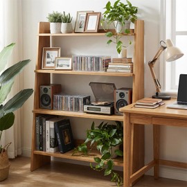 MyGift 2 Pcs Clear Acrylic CD Holder Racks, Stackable CD Storage Box, Music Disc DVD Display Cases, Modern Media Cassette Organizers with Cutout Carrying Handles