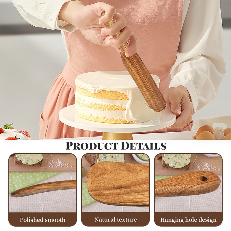 Wooden Sourdough Spatulas, 2 Pieces, Sourdough Turtles Kitchen Tools, Wooden