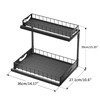 JAQ Under Kitchen Sink Organizer, 2 Tier Metal Slide Out