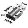 WLGQ USB C Female to USB 3.1 Male Adapter, Zinc
