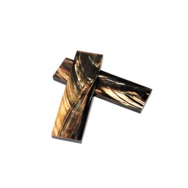 HANDTECHINDIA Honey Water Buffalo Horn/Bone Streaked Scales, Fixed Blade Horn Scale, Pair Knife Handle Scales Blanks Set for Knife Handle Making (Horn)