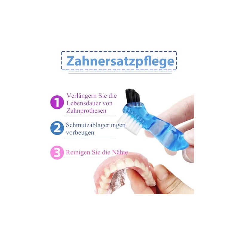 Denture Box Cleaning Set with Denture Brush, Denture Box Prosthesis