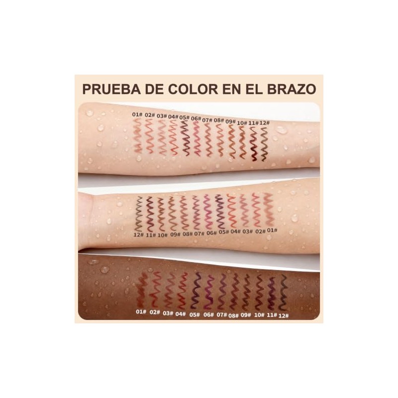 Erinde L?piz Perfilador de Labios, Resistente al Agua y Larga