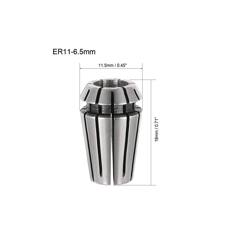 sourcing map ER11 6.5mm Spring Collet Chuck for CNC Engraving