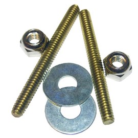 LASCO 04-3635 Headless Portland Toilet Bolt with Nuts and Washers, 1/4-Inch x 2 1/2-Inch, Brass, 2-Pack