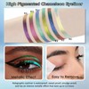 Chameleon Glitter Liquid Eyeliner, Metallic Shimmer Liquid Eyeliner Colourful, Waterproof,