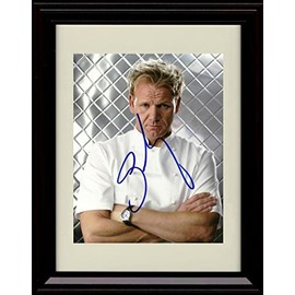 Gordon Ramsay Chef Autograph Promo Print - Portrait - Framed 8x10