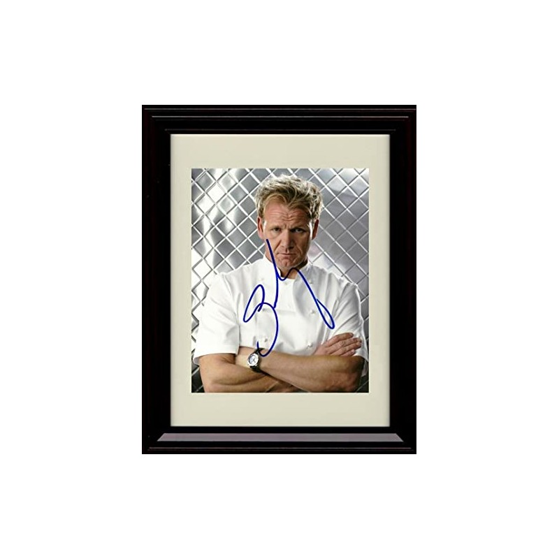 Gordon Ramsay Chef Autograph Promo Print - Portrait - Framed