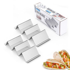 Taco Holder Stand, 2 Pack Taco Trays Holders Taco Rack Set Wave Shape Food Rack for Taco Shells, Taco Holds Up Stands for Dishwasher and Oven
