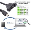 JSER Panel Mount Type Mini USB2.0 5Pin Male to Female