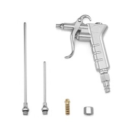 Compressed Air Blow Gun with 3 Nozzles 15-80-160 mm Air Pressure Gun Suitable for Cleaning and Blowing Out Cavities and Similar Places