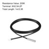 Rebower NTC Thermistor Probe 200K 3.3ft Waterproof Stainless Steel Temp