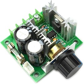 HJTOOK 10A 12V-40V DC Motor Speed Controller 12V 24V PWM Variable Speed Regulator Governor Switch CCMHCN with Speed Control Knob