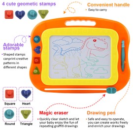 Magnetic Drawing Board Toddler Toys for Girls Boys, 15 Inch Erasable Doodle Board for Kids Colorful Etch Education Sketch Doodle Pad Toddler Toys for Age 3 4 5 6 7 Year Old Girl Boy