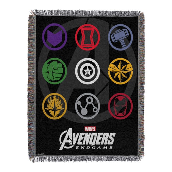 Northwest Avengers Woven Tapestry Throw Blanket, 48" x 60", Symbols