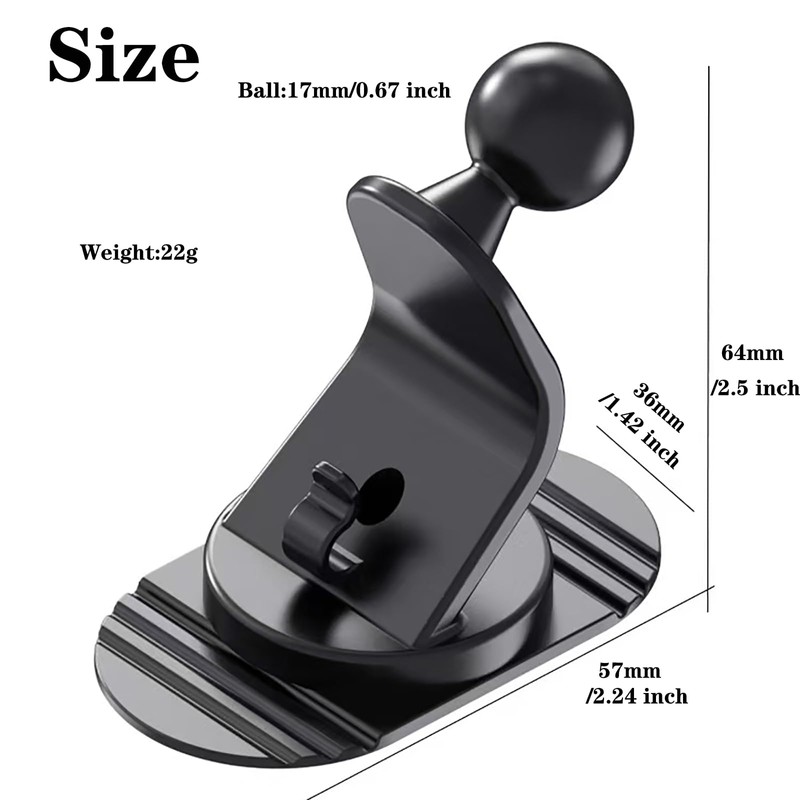 Vehibrckt Flex Adhesive Ball Base Compatible with Garmin GPS Bracket