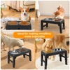 URPOWER Elevated Dog Bowls 4 Height Adjustable Raised Dog Bowl