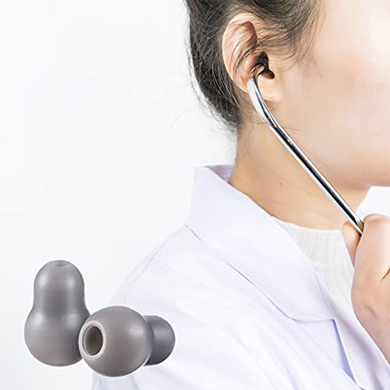 XuJJunB 6pcs Soundproof Earplugs Dustproof Stethoscope Accessories Rubber Flexible Ultra