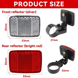 Set of 6 Bicycle Reflectors Spoke Reflectors Bicycle Children, Front Rear Cat Eyes Bicycle Children, Bicycle Spokes Rear Reflector Set, Front Reflector, Bicycle Accessories, for Road Bike, MTB, E-Bike