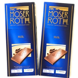 Moser Roth Premium Milk Chocolate bars (Pack of 2)