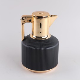 JMAHM Coffee Carafe, Tea Dispenser, Thermal Coffee Insulated Jug Keeps Drinks Hot for 12 Hours/Cold for 24 Hours, Double Wall Vacuum Jug with Push Button Closure, 1 Litre, Black