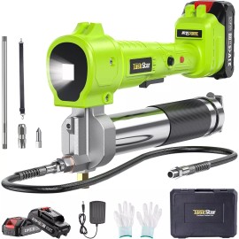 ‎TaskStar 10000 PSI Cordless Grease Gun LED Electric Grease Gun Kit 2*Battery & Charger