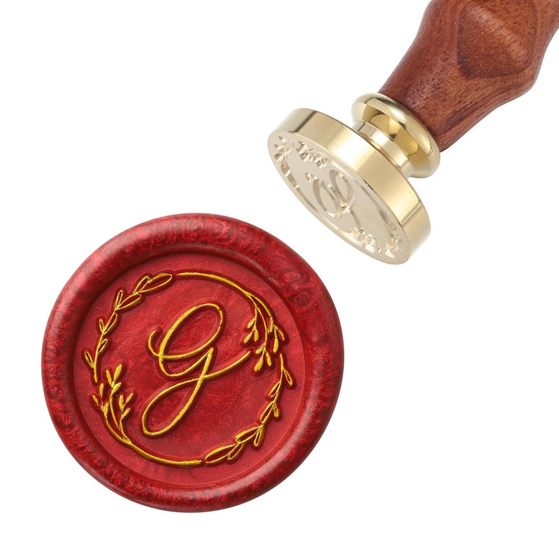 Yoption Handwritten Letter G Wax Seal Stamp, Vintage Initial Alphabet