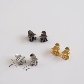 EZ PEACH Hair Clip, Small, Hair Clips, Set of 2, Heart Shape, Bangs, Hair Ornament, Cute, For Adults, Sparkling, Women's, Cute, Hair Clip, (Hematite)