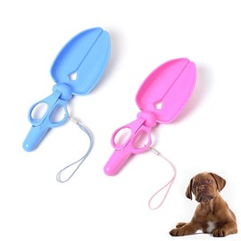 NentMent 2 Pack Dog Pooper Scooper Mini Portable Pet Waste Poop Scissor Scoop Picker Shovel Cleaner for Doggie Doo Cat Litter Cleaning Tools Cleanup Outdoor Yard Garden Walks Trip