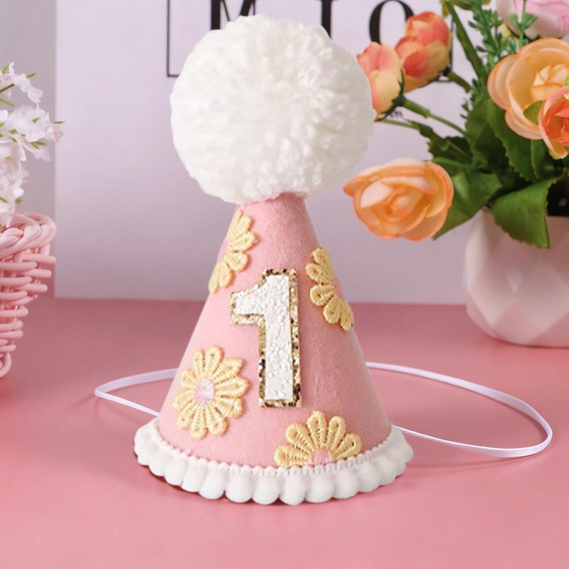 Heyiminy Daisy First Birthday Keepsake Crown, Decorative Photo Prop &