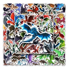 LYLSDSB Dragon Stickers Waterproof Cartoon Animal Stickers for Laptop Skateboard Phone Computer Bumper Motorcycle Luggage Bicycle Car Cute Wings of Fire Stickers for Children Adults Pack of 100
