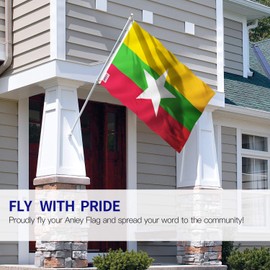 Anley Fly Breeze 3x5 Feet Myanmar Flag - Vivid Color and Fade Proof - Canvas Header and Double Stitched - Republic of The Union of Myanmar Flags Polyester with Brass Grommets 3 X 5 Ft