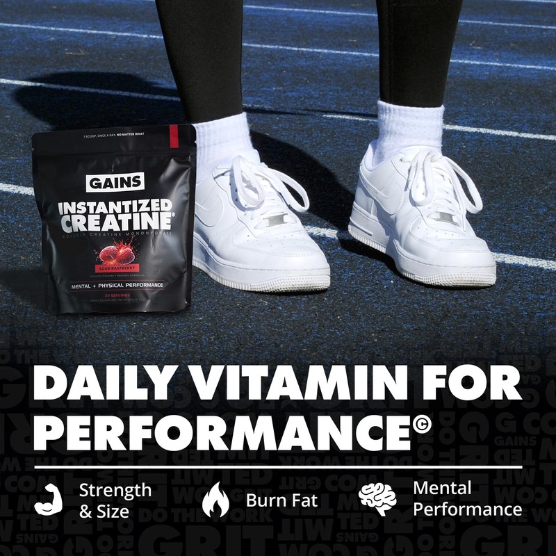 Gains in Bulk Instantized Creatine Monohydrate for Women and Men,