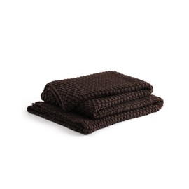 YNM Chunky Cotton Knit Throw Blanket, Medium Weight Cable Knit Throws for Bed Couch Sofa, Comfy & Relaxing Decorative Piece for Farmhouse Boho Rustic Scandinavian Chic Vibe, Chocolate Brown 60x80 Inch