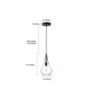 Uolfin Farmhouse Teardrop Maya 1-Light Black Wood Pendant Light w/