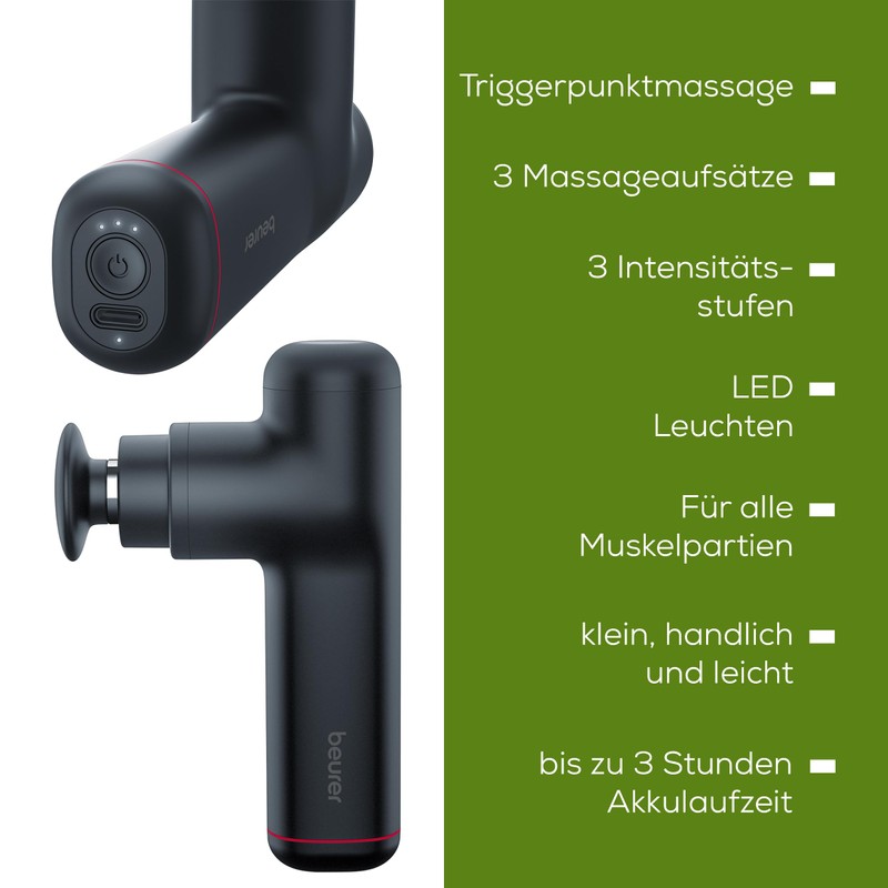 Beurer MG 79 Massage Gun Sensitive, Compact Massage Gun with