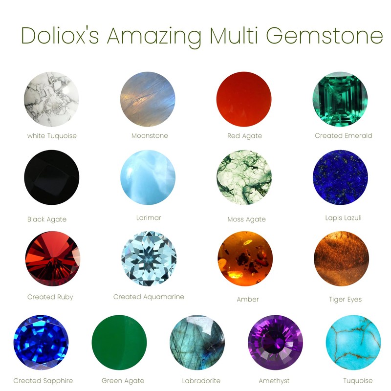 DOLIOX Turquoise Rings for Men, Gemstone, Turquoise