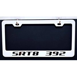 Unbranded SRT8 392 White Metal License Plate Frame
