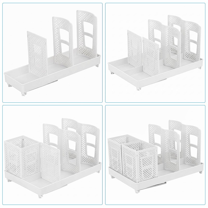 6-Compartment Coffee Cup Dispenser with Straws Holder, Plastic Coffee Cup