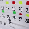 Numbered Calendar Pocket Chart Cotton and Linen Morning Check Classroom