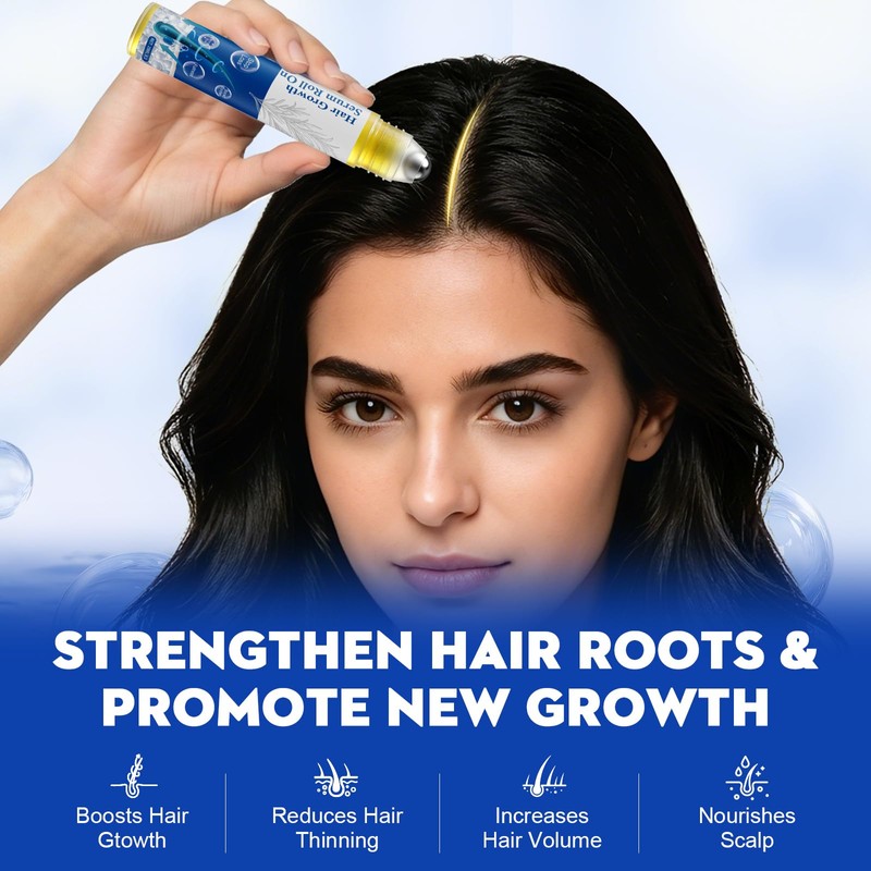 Rosemary Oil for Fuller-Looking Hair, Scalp Serum Roll On