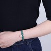COAI Yoga Bracelet with Lotus Flower Charm, Schorl Malachite, malachite