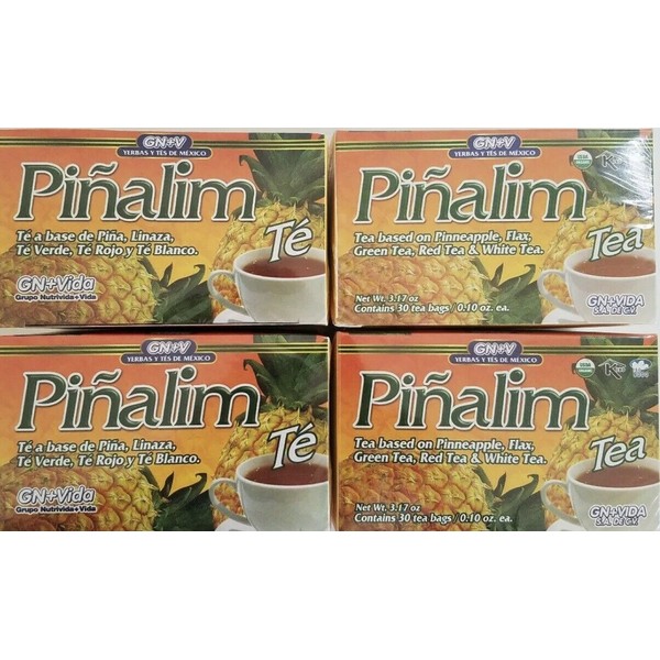 4 Pack Te Pinalim GN+Vida PiñalimTEA Te de Pina Pineapple Diet 120 Days!!