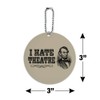 I Hate Theatre Abe Lincoln Round Luggage ID Tag Card