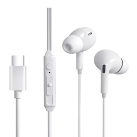 ALLVD Type C Earphones, Compatible with Apple 15, Wired HiFi Clear Calls, Earphones Microphone, Comfortable Wearing Experience, Volume Control, Compatible with Devices with Type C Interface such as