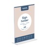 OPUS 2-Sign Holder, T-Standard, A5, Crystal Clear Acrylic, Portrait, 350054.