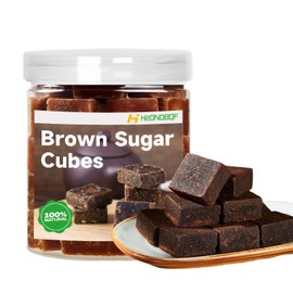Brown Sugar Cubes, Deep Molasses Richness Raw Cane Demerara Sugar, Handmade Ancient Black Sugar, for Tea and Coffee Gourmet Bakers Seeking Complex Sweetness. 200g/7.05oz