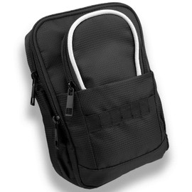 Tactical Golf Valuables Bag with Carabiner, Water Resistant Golf Bag, Bag for Belt, Cart or Backpack, Compact Golf Accessory Bag for Balls, Tees, Gloves and EDC Gear, Black